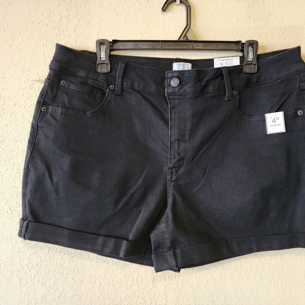 Time and Tru Dark Jean Shorts